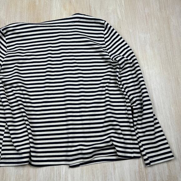 Jane and Delancey Stripe Knit Preppy Nautical Open Front Cardigan Sweater XL - Picture 12 of 14